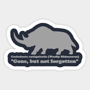 Coelodonta antiquitatis (Woolly Rhinoceros) Front Design Sticker